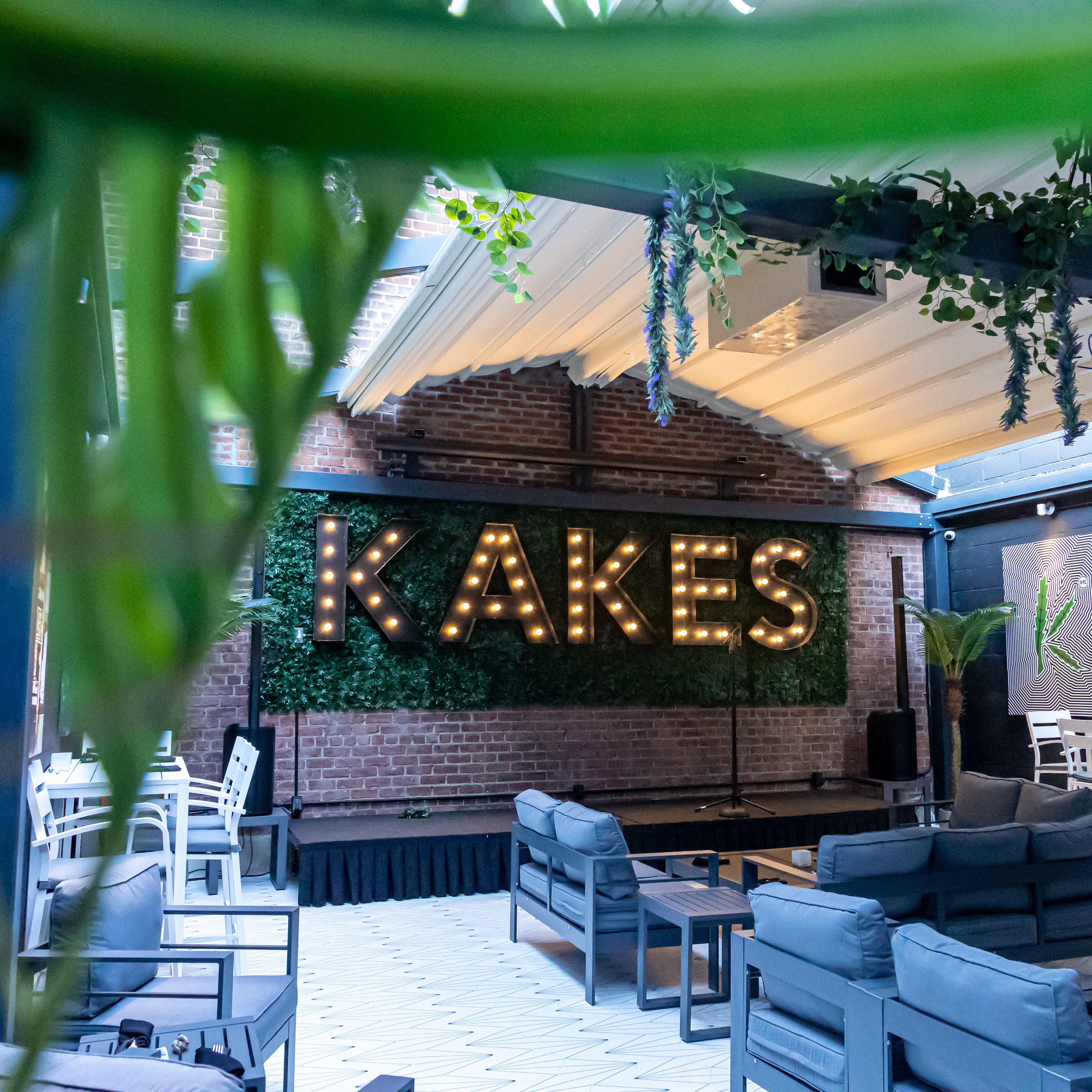 The Garden at Kakes — the KAKES marquee under the retractable roof